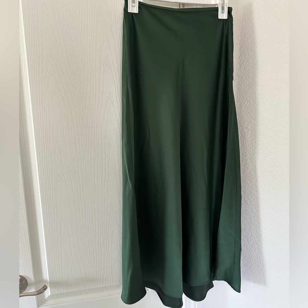 MAGASCHONI forest green midi skirt
